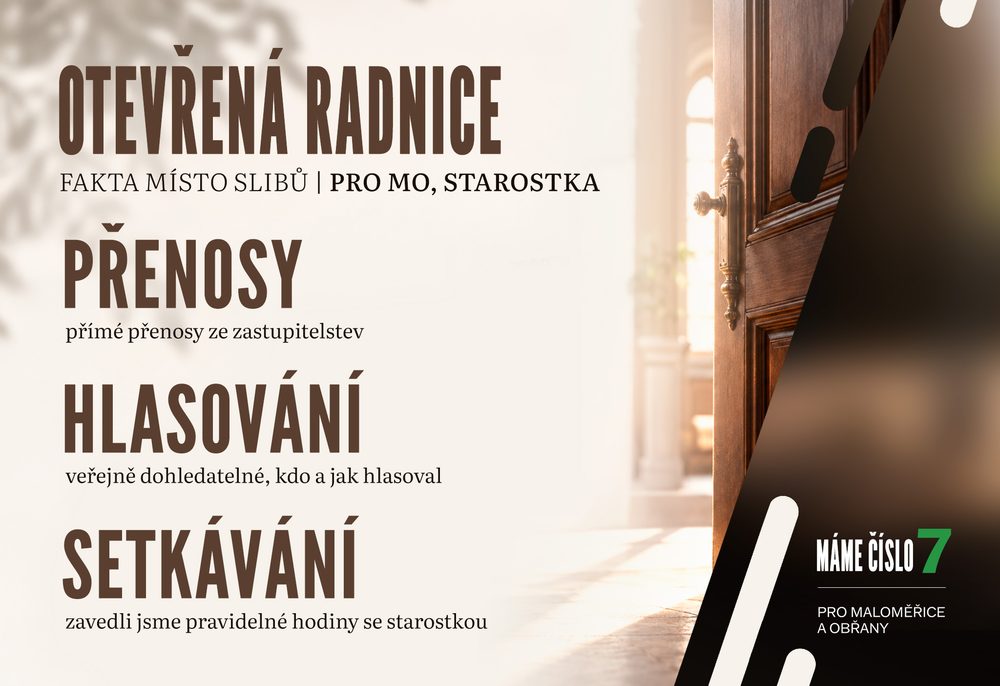 Otevřená radnice: přímé přenosy ze zastupitelstev, veřejně dohledatelné hlasování, pravidelné hodiny se starostkou